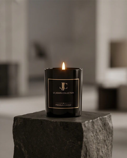 Brennende Midnight Bloom Duftkerze von LE JASMIN COLLECTION