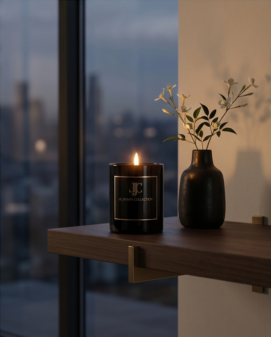 LE JASMIN COLLECTION Duftkerze Tiaré Sauvage als luxuriöse Home Fragrance Dekoration