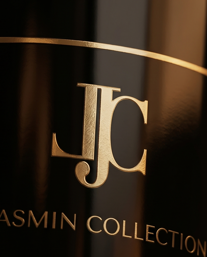 Detailansicht der LE JASMIN COLLECTION Duftkerze im schwarzen Glas