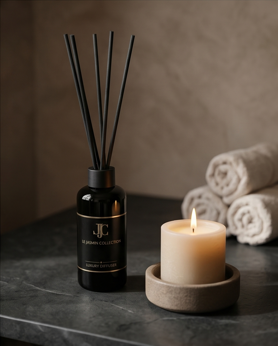Detailansicht Midnight Bloom Reed Diffuser von LE JASMIN COLLECTION